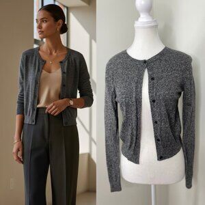 Super Soft Grey Cardigan with Front Button Closure